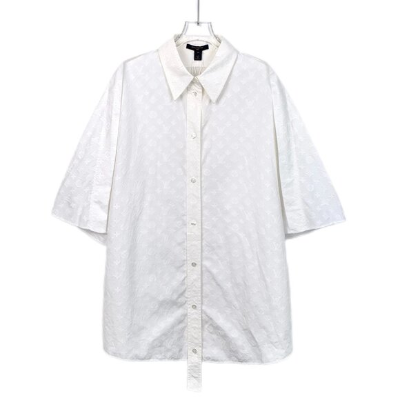 Louis Vuitton White Cotton Short-Sleeve Shirt